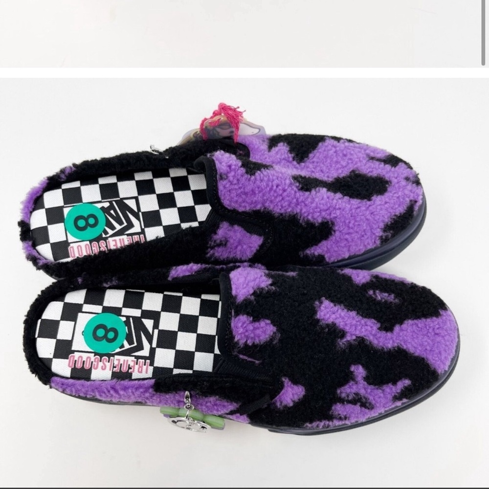 Platform Vans Mules worn twice ireneisgood limited edition cute purple & black